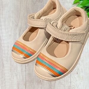 Clarks Flash Rain Toddler White Leather  3.5